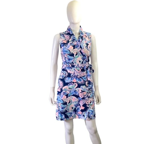 Lilly Pulitzer Floral Romee Wrap Dress Small - Picture 1 of 7
